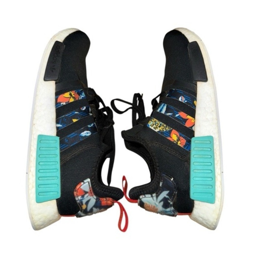 Adidas NMD R1 Women 11.5 Pre-Owned Sneakers Black Multi HER Studio London FY3665